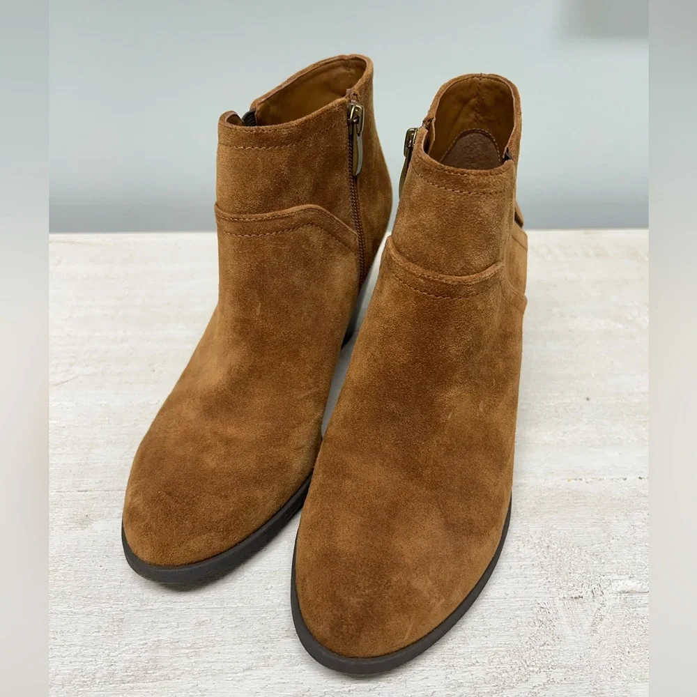 Franco Sarto suede ankle booties women’s size 8.5 - Picture 2 of 10